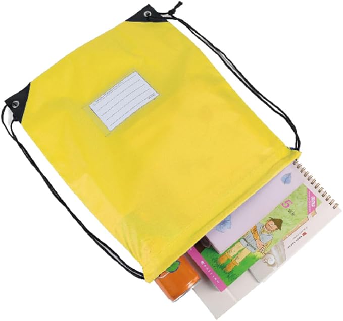 20 Pcs Drawstring Bags,Bulk Draw String Backpack, DIY Gym Sports Cinch Bag Sackpack for Women Men, Yellow