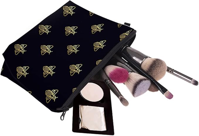Deanfun Makeup Case Small, Cosmetic Zipper Bag Waterproof for Purse Mini, Women Cute Traveling Accessories Pouch for Ladies Thanksgiving Christmas Gifts(D2-55146)
