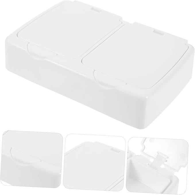 UKCOCO Cotton Pad Holder Makeup Puff Storage Box Compact and Dustproof for Travel and Home