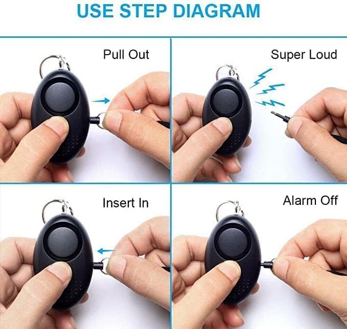 Personal Safety Alarm for Women, Girls, Children and Elderly | 140DB Siren, Police Approved, LED Light Torch, Reusable Keychain