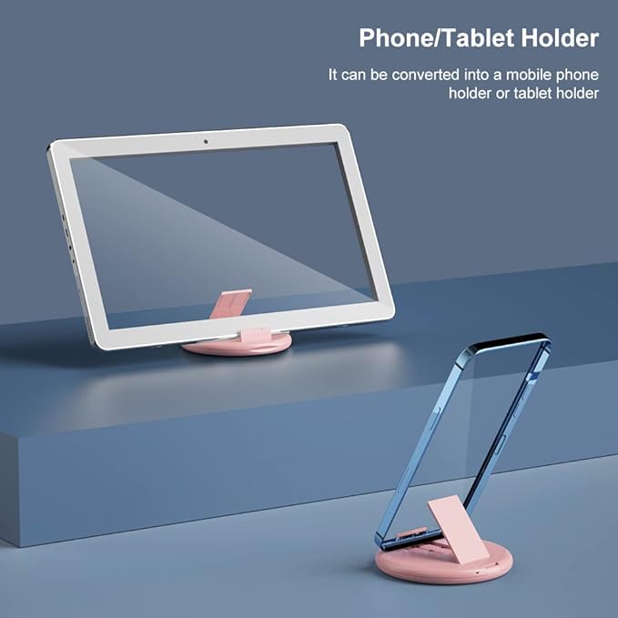 YANZIE USB Adapter Kit, Travel Charging Organizer Case with USB C, Micro USB and Lightning-Compatible Adapters, SIM Card Holder, Eject Pin and Phone Stand for Travel, Office and Car, Pink