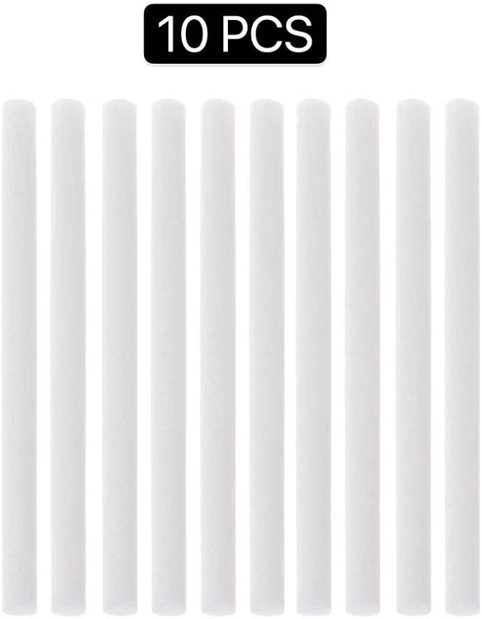 MOVTIP Portable Mini Humidifier, 500ml Small Cool Mist Humidifier, USB Personal Desktop Humidifier for Baby Bedroom Travel Office Home, Auto Shut-Off, 2 Mist Modes, Super Quiet (10PCS Cotton Stick)
