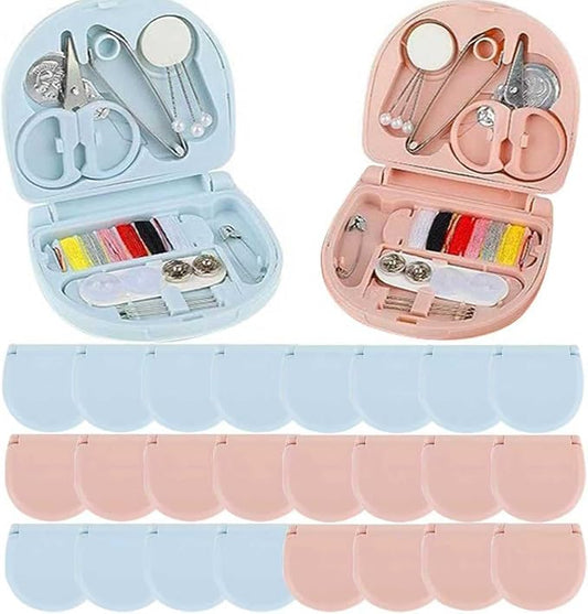 24 Pack Mini Sewing Kits, Compact Travel Emergency Sewing Set with Threads, Scissors, Needles, Portable Repair Supplies for Beginners, Hotels, Travel, Charity
