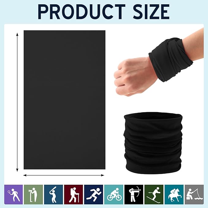 Jiuguva 26 Pcs Neck Gaiter Men Face Mask Headband Boho Head Wrap Headwear Bulk Hiking Seamless Neck Scarf Skull Bandana Women