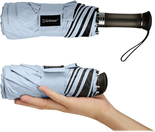G4Free 46 Inch Mini Lightweight Travel Umbrella, Portable Super Slim Pocket Umbrella, Extendable Built-in Handle, UPF 50+ UV Protection, Compact size for Backpack & Purse