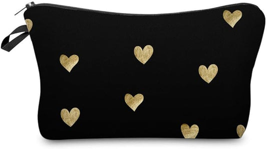 Deanfun Small Makeup Case - Cute and Waterproof Cosmetic Bag for Women(Heart D5-51356)
