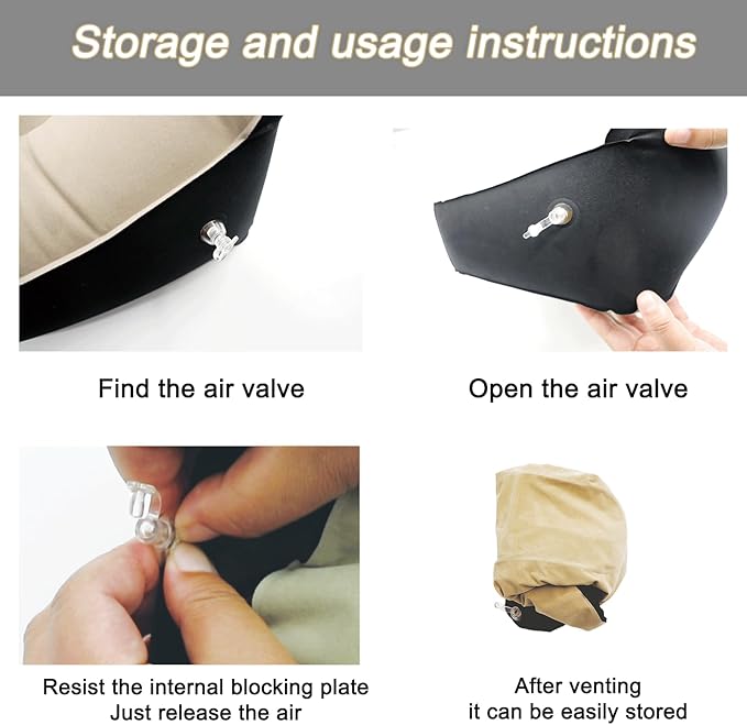 Inflatable Foot Rest, Carseat Foot Pillow, Airplanes Inflatable Foot Rest Cars, Travel Footrest Pillow for Home Office,Trains, 14.5" L×11.8" W×7.9”H