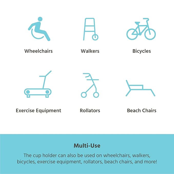 J.L. Childress Cup 'N Stuff Stroller Cup & Phone Holder - Accessories for Baby Strollers, Wheelchairs, Scooters, Walkers, Universal Fit for UPPAbaby, Doona, & More, Drink & Bottle Holder - Black