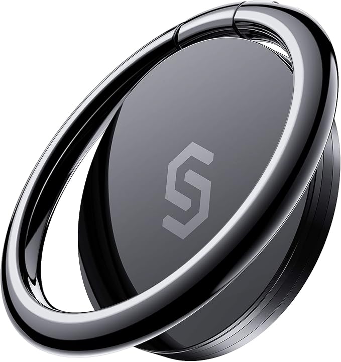 Syncwire Cell Phone Ring Holder Stand, 360 ° Rotation Finger Ring Kickstand Polished Metal Phone Grip Compatible with iPhone, Samsung, LG, Sony