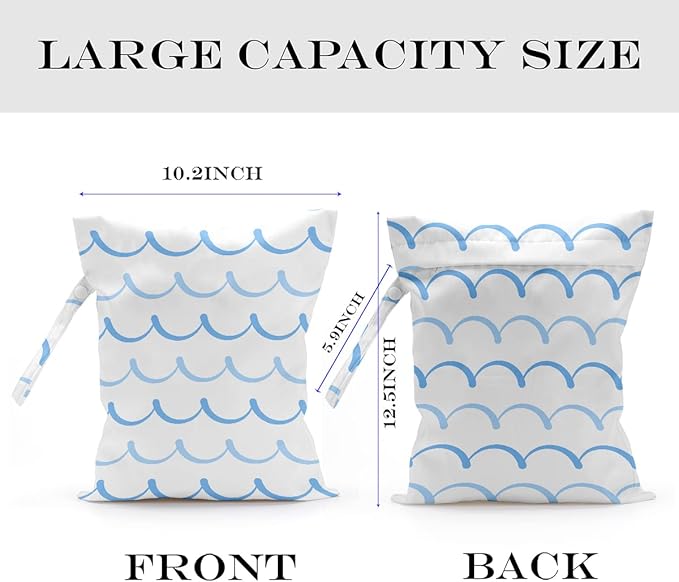 Wet Bag Wet Dry Bag for Swimsuit Travel Beach Pool Stroller Diapers Dirty Yoga Gym Clothes Waterproof Reusable