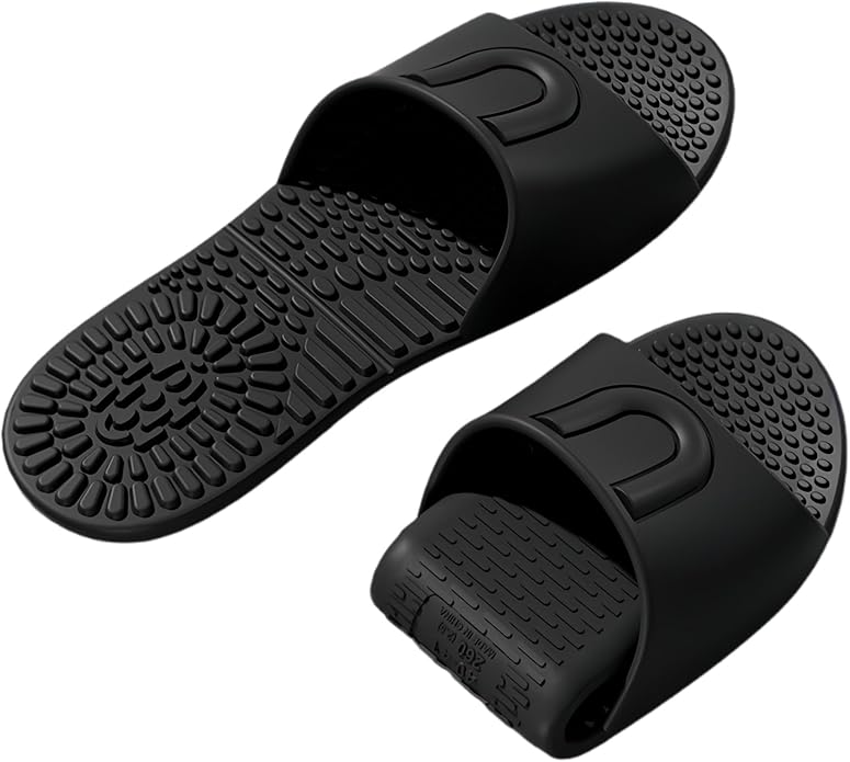 Shower Shoes Travel Foldable Portable Non Slip Slippers for Hotel Guests Swimming Spa Unisex Men Women Lightweight EVA Bathroom Slides Quick Drying Water Resistant Footwear