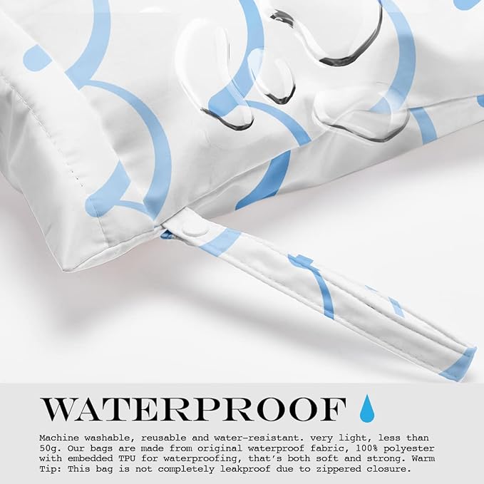 Wet Bag Wet Dry Bag for Swimsuit Travel Beach Pool Stroller Diapers Dirty Yoga Gym Clothes Waterproof Reusable