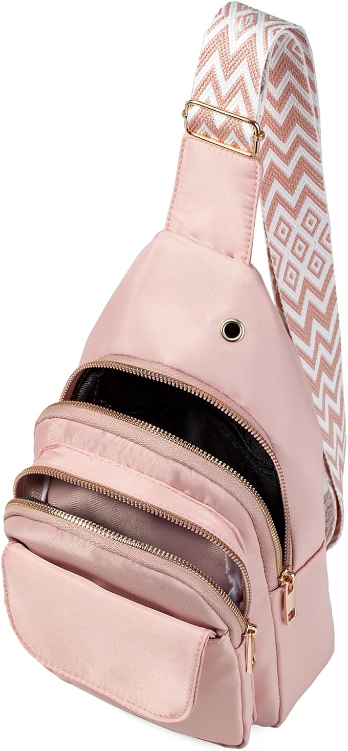AOSTIHOT Crossbody Small Sling Backpack Sling Bag for Women, Chest Bag Daypack Crossbody for Travel Sport Running Hiking Multicolor