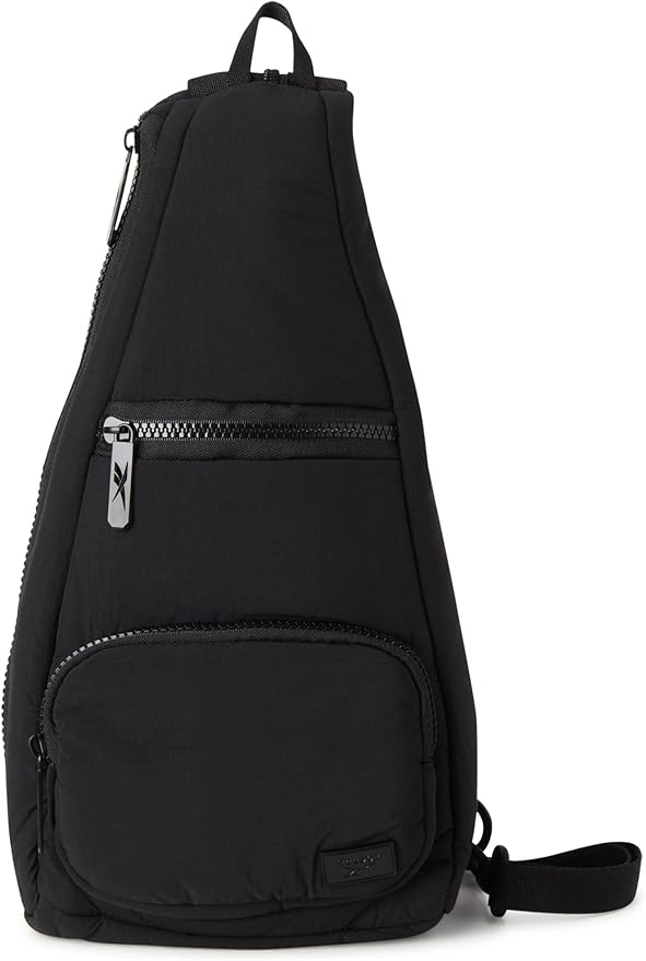 Reebok Unisex Crossbody Bag - Convertible Compact Durable Cross Body Bag for Women and Men - Gym and Travel Essentials, Size One Size, Maeve Black