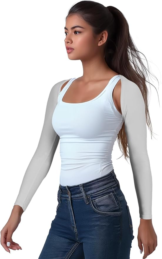 OutdoorEssentials Arm Sleeves for Women - Golf UV Shawl with Sleeves - Workout Shrug Bolero - Arm Tights for Sun Protection