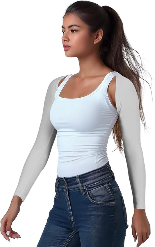 OutdoorEssentials Arm Sleeves for Women - Golf UV Shawl with Sleeves - Workout Shrug Bolero - Arm Tights for Sun Protection