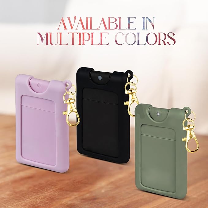 VANEST Silicone Case Compatible with Noshinku Pocket Hand Sanitizer, Protective Case with Keychain for Refillable Travel Size, Hand Sanitizer Spray Accessory