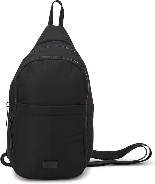 Reebok Unisex Crossbody Bag - Convertible Compact Durable Cross Body Bag for Women and Men - Gym and Travel Essentials, Size One Size, Thea II Black