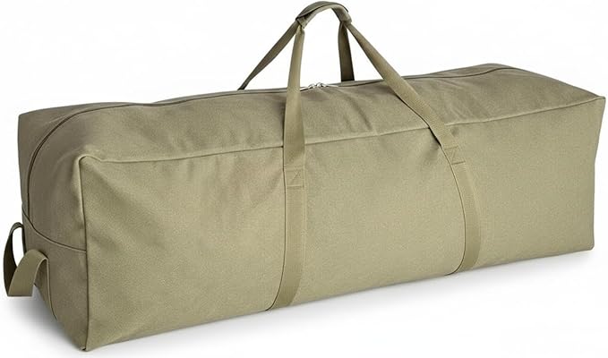 DoYiKe Extra Large Canvas Travel Duffle Bag Heavy Duty, Sports Military Camping Tent Travel Storage