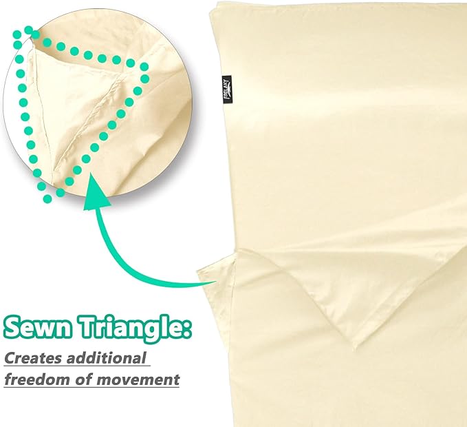Frelaxy Sleeping Bag Liner, XL Travel Sheet & Camping Sheet for Backpacking, Hotel, Hostels & Traveling, Comfy & Easy Care, 4 Seasons Warm Cold Weather