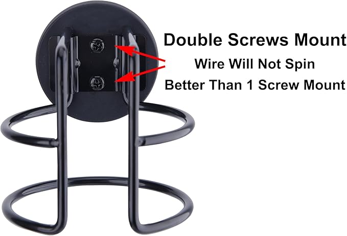 Magnetic Cup Holder with 2 Screws Mount, Full Covered Bus Tractor Cup Holder, Magnet Drink Holder for Bottle, Black Pack of 2