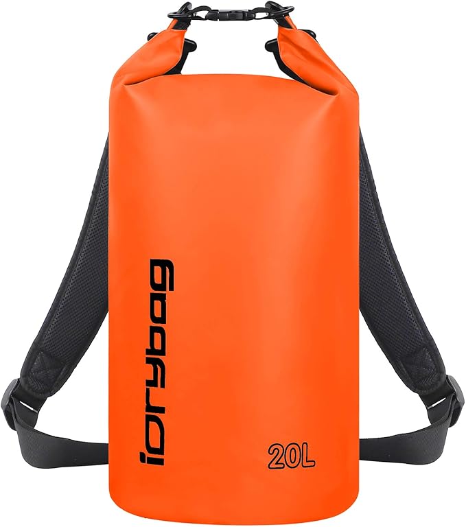 IDRYBAG Dry Bag for Kayaking Waterproof 2L/5L/10L/15L/20L, Small Dry Sack Waterproof Bag for Boating