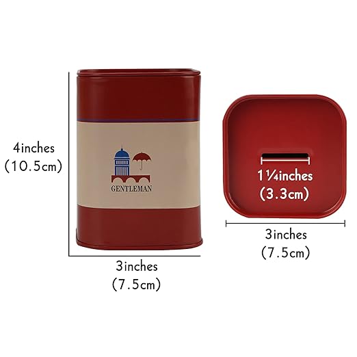 4 Pack Detachable Razor Blade Disposal Container for Used Safety Razor Blade, Large Capacity Iron Disposal Case (Red)