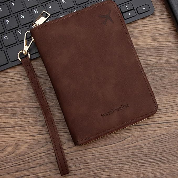 Passport Holder for Travel Women and Men RFID Passport Holder with Zipper Passport Case Passport cover Passport Wallet Travel Essentials and Accessories