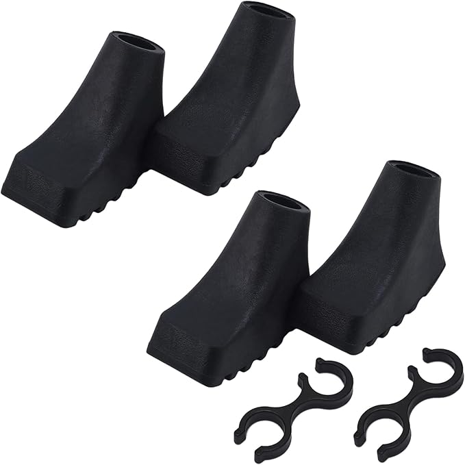 Trekking Pole Tips Set - Walking Sticks Replacement Tip Protectors - Snow & Mud Baskets