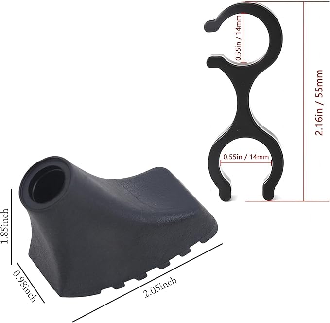 Trekking Pole Tips Set - Walking Sticks Replacement Tip Protectors - Snow & Mud Baskets