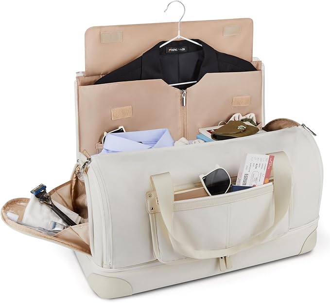 BAGSMART Medium Garment Bags for Travel, Convertible Travel Garment Duffle Bag Suit Bags for Women, 2 in 1 Garment Bags with Shoe Compartment