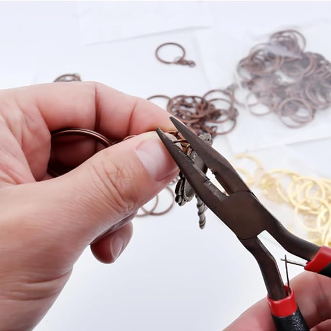 100Pcs Keychain Key Ring with Chain Bulk Split Key Chain,1.1 Inch Key Chains Parts with Open Jump Ring Connector for Jewelry Making Crafts (Mixed Colors)