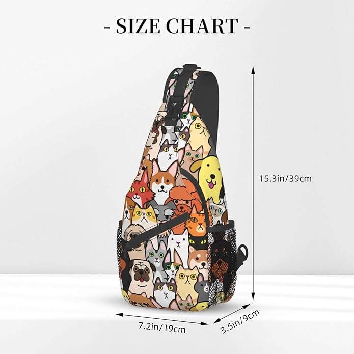 Sling Backpack Unisex Crossbody Chest Bag Shoulder Chest Bag For Women Men Hiking Travel