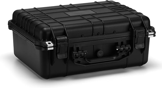 Mayouko 16" Waterproof Plastic Toolbox with Foam Insert, 16" x 13.2" x 7", IP67 Lockable Storage Box, Customizable Foam, Shockproof Hard Case Weatherproof Container, Protective Hard Camera Case