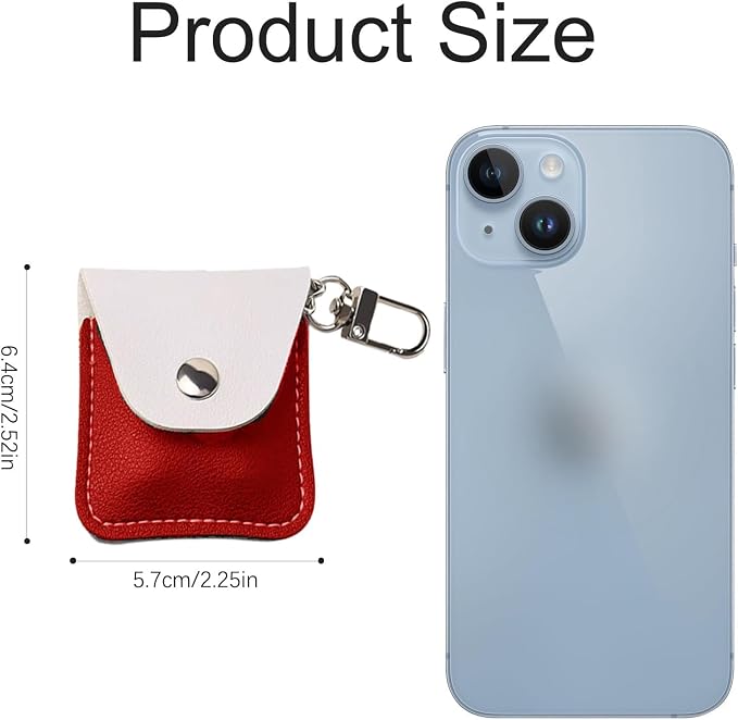 Leather Ring Holder Keychain for Gym, Portable Jewelry Travel Ring Keeper Case for Wedding ring and Necklaces