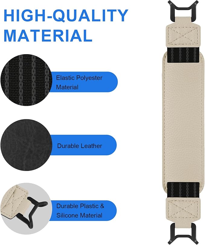 HoYiXi Soft Hand Strap for 9-11 Inch eReaders & Fire Tablet Compatible with Fire HD 10/iPad 9.7 /iPad mini/Galaxy Tab A8 A9/Huawei Lightweight Black High-Elasticity Finger Grip Holder -White