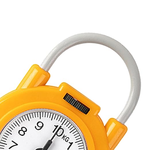 Handheld Scale, Small Food Weighing Scale 22lb Load Capacity High Accuracy Portable Kitchen Spring Scale for Household (Yellow)