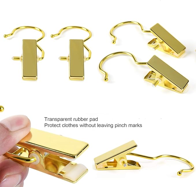10Pcs Gold Boot Clips for Hanging, Single Clip Hangers, Laundry Hooks, Hat Clips for Hanging, Clothes Clip for Hanging Clothes, Premium Clothes Pins