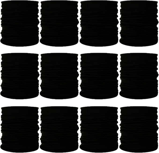 12-30 Pieces Neck Gaiters Scarf Head Wrap Headwear Balaclava Face Mask Sun Bandanas for Women Men Running,Cycling,Fishing