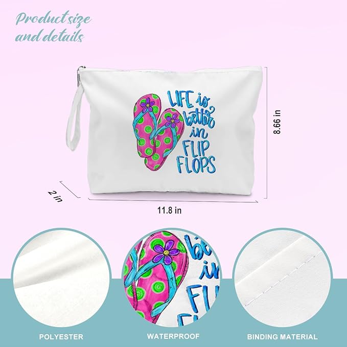 BELLOWDEER Beach Bags for Women, Wet Bag Cosmetic Bag for Beach Toiletries, Summer Travel Essentials, Gifts for Women