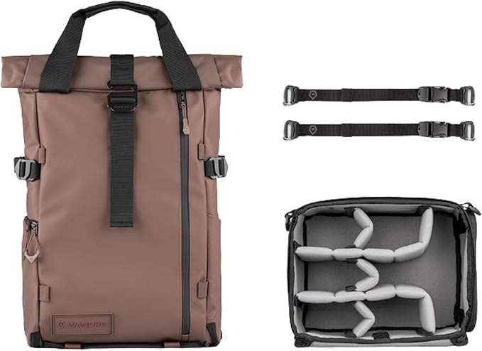 WANDRD PRVKE Rolltop 21L V4 Photography Bundle – Expandable Travel Camera Backpack with Essential Camera Cube and Laptop Sleeve