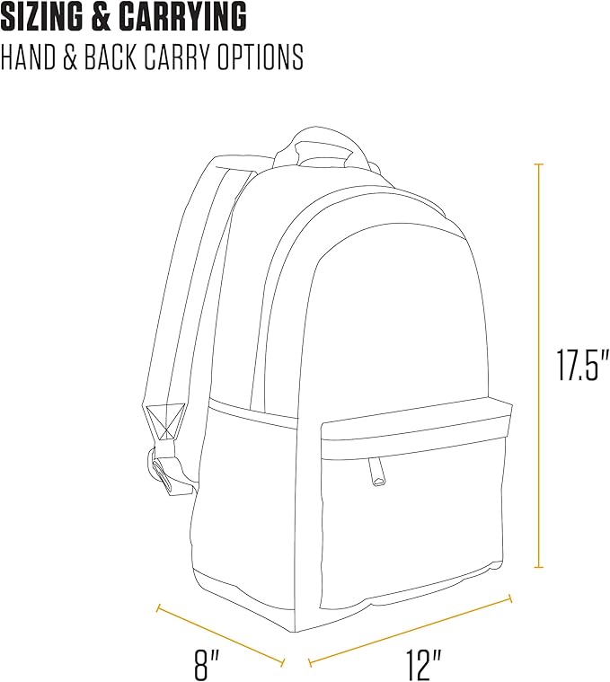 Carhartt 21L Classic Laptop Backpack, Water-Resistant Pack W/ 15" Laptop Sleeve and Organizational Compartments, Greenstone