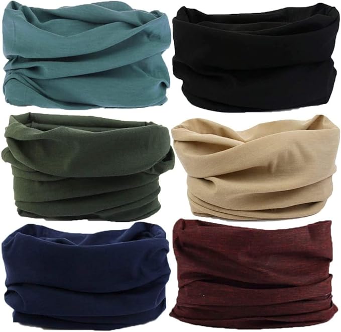 Neck Gaiter for Men Women Headwear Bandana Head Wrap Face Scarf Mask Cover Warmer Balaclava-Seamless & Versatile