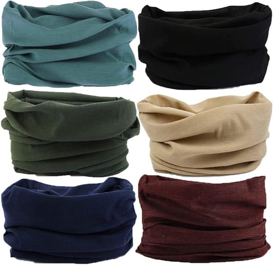 Neck Gaiter for Men Women Headwear Bandana Head Wrap Face Scarf Mask Cover Warmer Balaclava-Seamless & Versatile