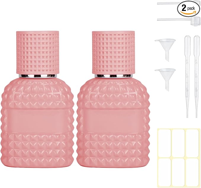 2 Pack Refillable Spray Perfume Bottles, 30ML Thick Glass Empty Perfume Bottles, Perfume Atomizer Travel Cologne Sprayer Bottles