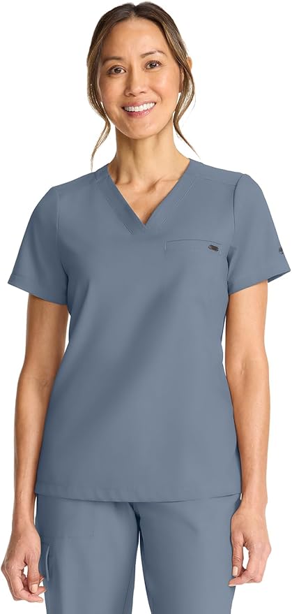 Healing Hands Women's Tops V-Neck Scrub Top Tuck-in with Welt Chest Pocket HH755