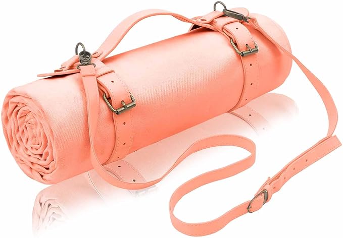 Peach Whip Picnic Blanket & Beach Mat – Canvas, Machine Washable, Large 4’9” × 6’3”