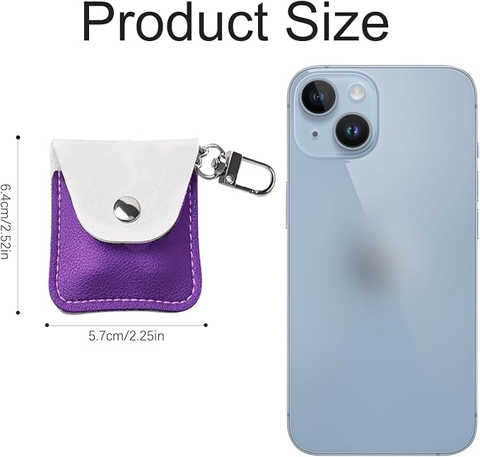 Leather Ring Holder Keychain for Gym, Portable Jewelry Travel Ring Keeper Case for Wedding ring and Necklaces