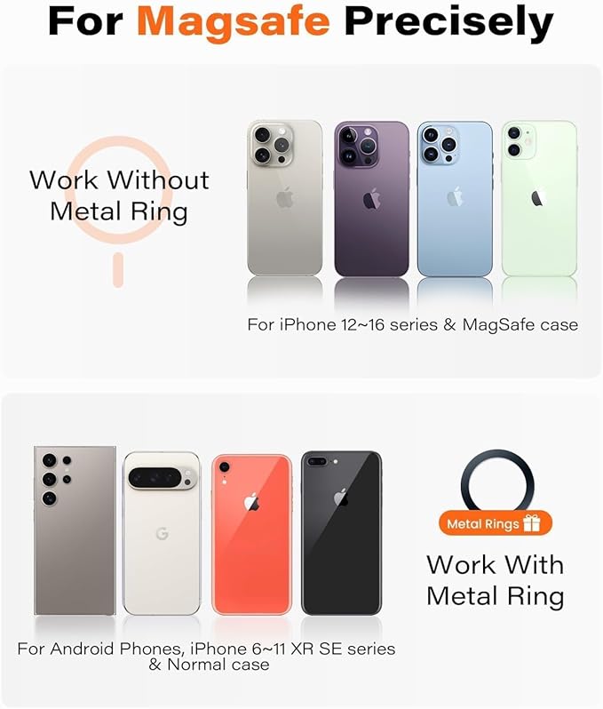 APPS2Car for MagSafe Car Mount for Dad, Magnetic Phone Holder for Car Upgraded 14-Inch Long Arm Suction Cup, Windshield Phone Mount fits iPhone 17 Pro Max Plus 16 15 14 13 12 Mini