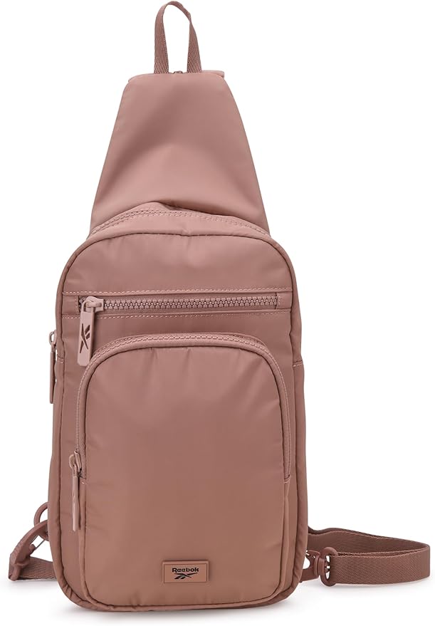 Reebok Unisex Crossbody Bag - Convertible Compact Durable Cross Body Bag for Women and Men - Gym and Travel Essentials, Size One Size, Cosmos Choco Malt